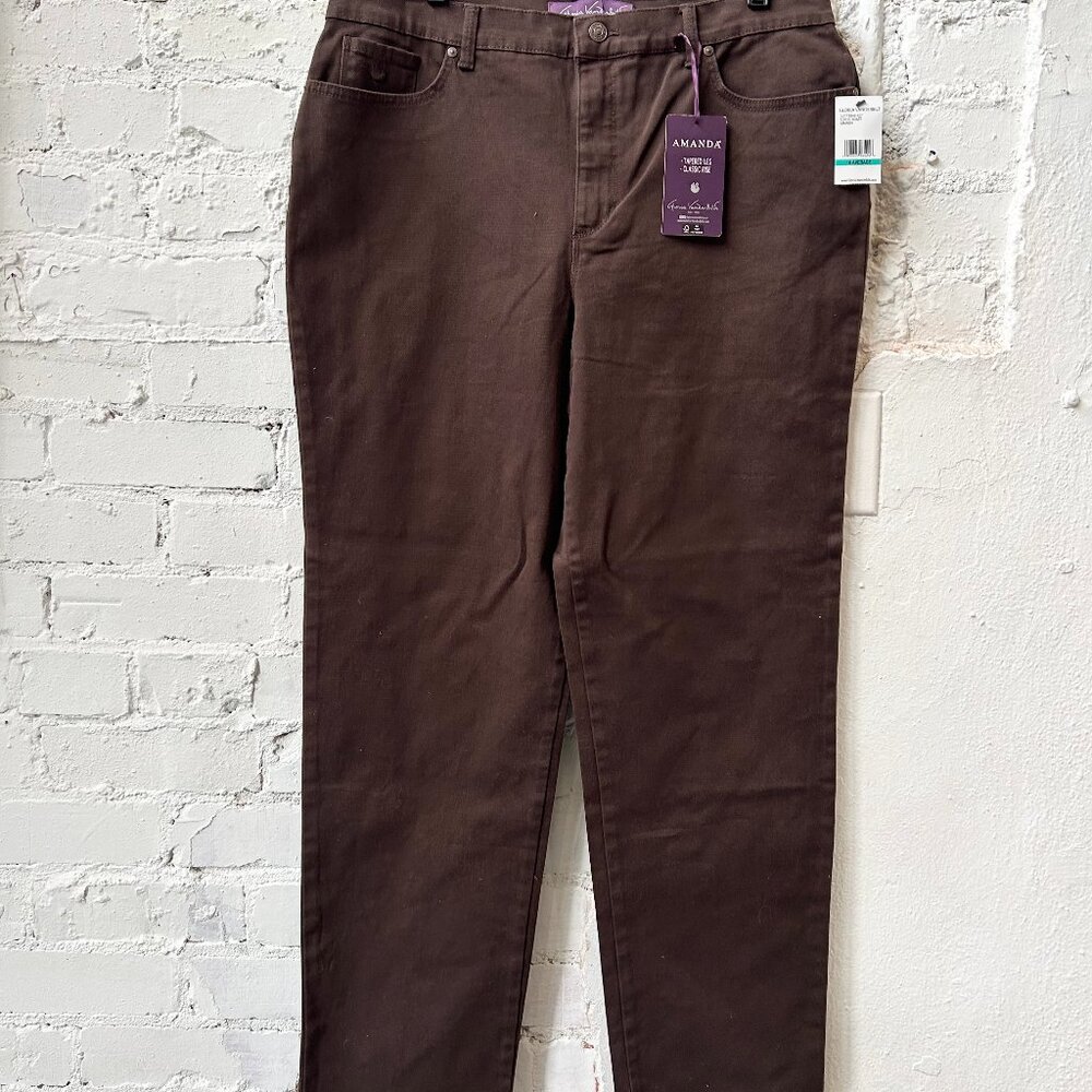 NWT Gloria Vanderbilt Amanda Classic High Rise Tapered Jeans Sz 16
